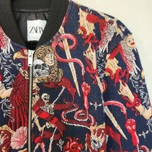 ★ZARA★ JACQUARD BOMBER JACKET s-l400.jpg
